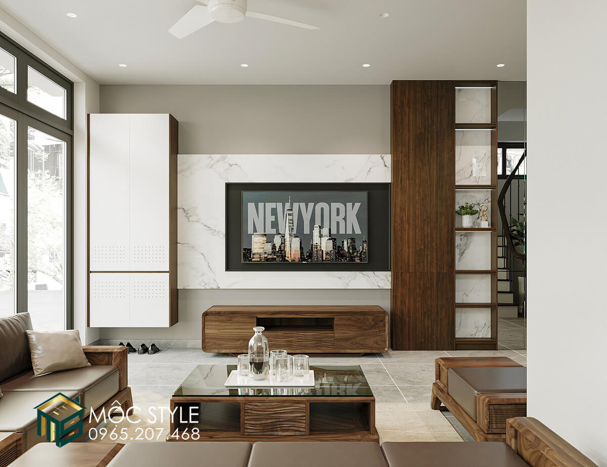 Kệ TV cùng kệ trang trí nổi bật