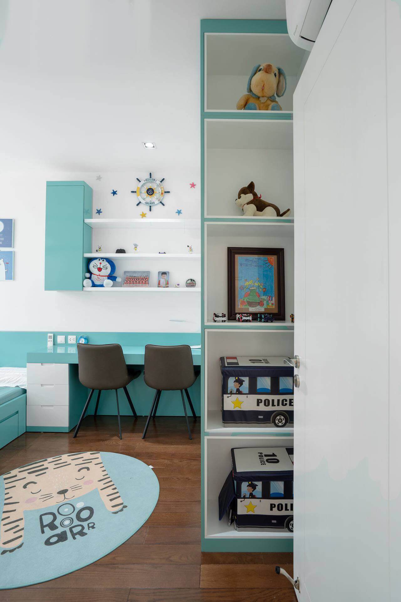 Phòng ngủ bé trai đẹp với tông xanh mint