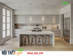 Mẫu tủ bếp TB18 -tủ gỗ công nghiệp cao cấp cho các căn hộ chung cư, biệt thự đẹp nhất