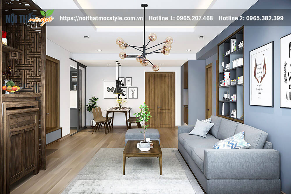 Thiết kế nội thất phòng khách mẫu 12