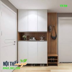 Tủ giày TU04 đẹp, tủ giày ao kịch trần hiện đại