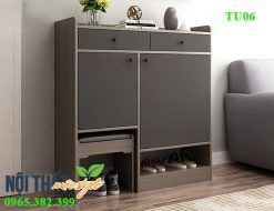tủ giày TU06, màu xám sang trọng, lịch sự