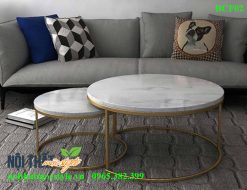 Bàn trà BCF02 mặt đá vá vâng sáng sang trọng