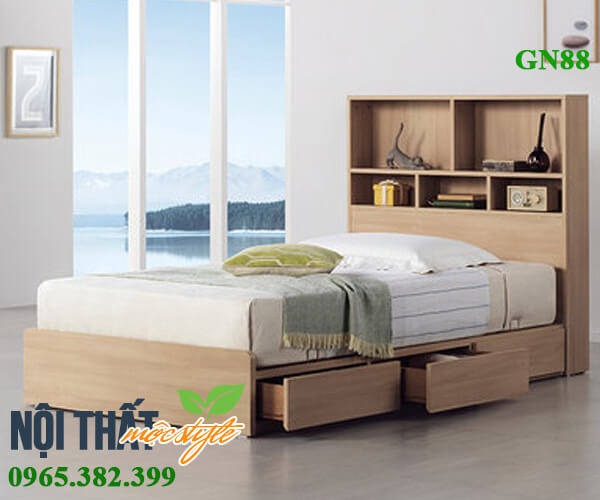 Đầu giường biến tấu thành kệ trang trí cực độc đáo Đầu giường biến tấu thành kệ trang trí cực độc đáo