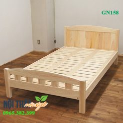 Giường 1m2 GN158 mộc mạc và hiện đại