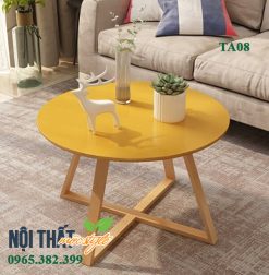 Bàn trà màu vàng nổi bật