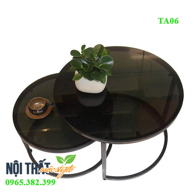 Cặp bàn trà kính TA06 Cặp bàn trà kính TA06