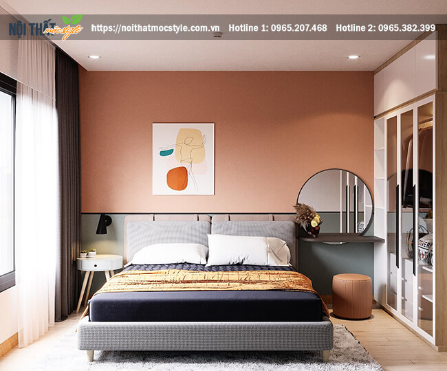 Thiết kế nội thất phòng ngủ cute dễ thương