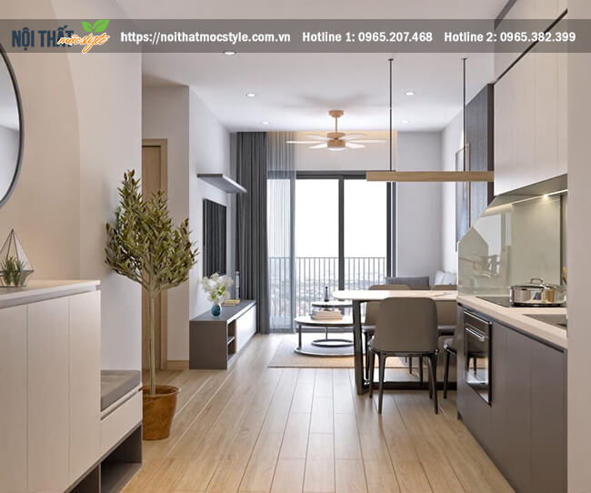 không gian nội thất nhìn từ ngoài vào