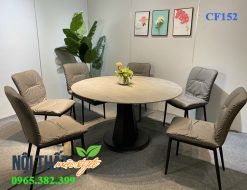 Bộ bàn ăn tròn thông minh và 6 ghế Valley nhập khẩu