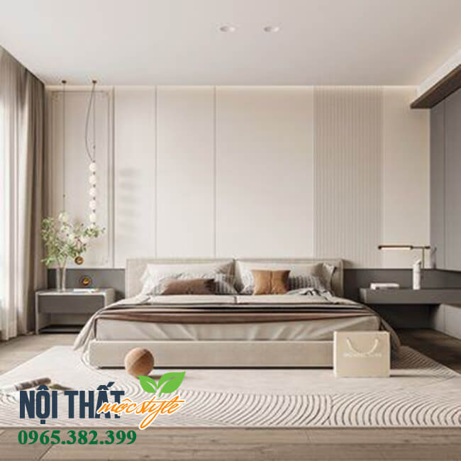 Mẫu giường ngủ gỗ công nghiệp thông minh, đa năng với 4 ngăn kéo tạo không gian cất chứa đồ rộng lớn