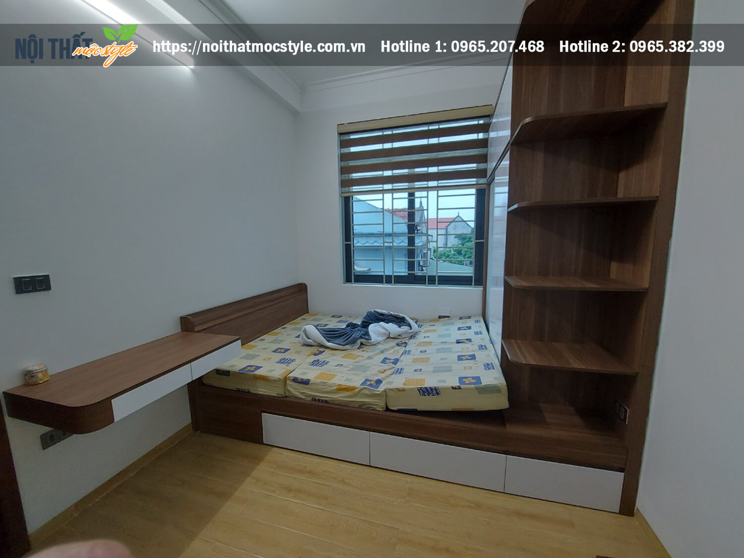 hệ giường liền tủ thông minh, đa năng