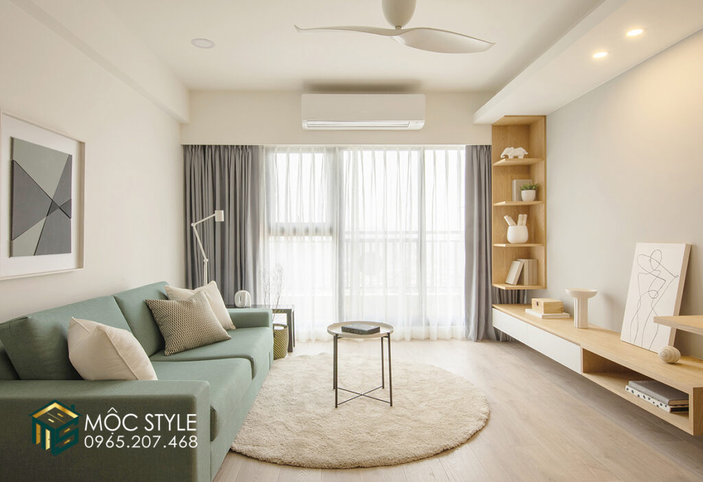 Nội thất phòng chung cư đơn giản mang lại cảm giác thoải mái