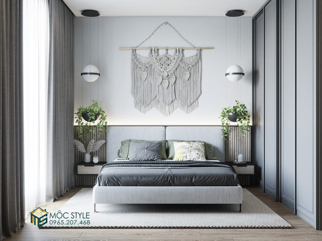 Không gian phòng ngủ số 8 với màu sắc dễ chịu.