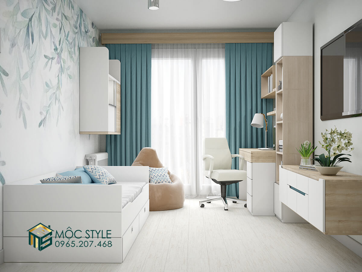 Không gian nội thất màu trắng thanh lịch