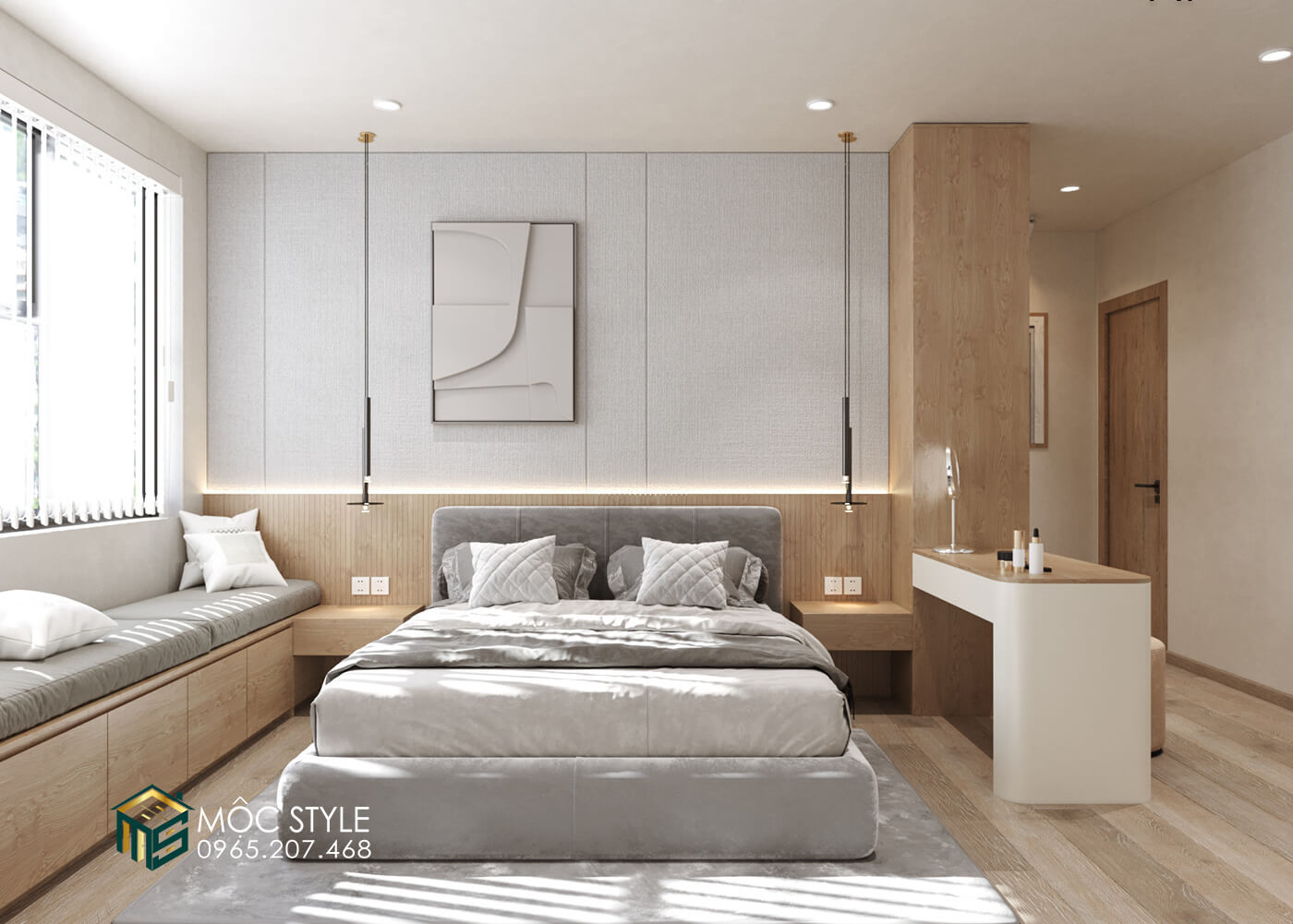 Không gian phòng ngủ bố mẹ đẹp và đầy công năng